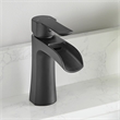 Tatcha Single Hole Single-Handle Brass Waterfall Bathroom Faucet in Matte Black