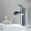 Tatcha Polished Chrome Single Hole Single-Handle Brass Waterfall Bathroom Faucet