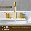Versace 8. in Widespread 2-Handle Brass Bathroom Faucet in Brushed Gold
