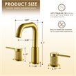 Versace 8. in Widespread 2-Handle Brass Bathroom Faucet in Brushed Gold