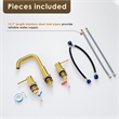 Versace 8. in Widespread 2-Handle Brass Bathroom Faucet in Brushed Gold
