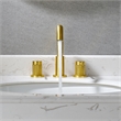 Versace 8. in Widespread 2-Handle Brass Bathroom Faucet in Brushed Gold