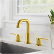 Versace 8. in Widespread 2-Handle Brass Bathroom Faucet in Brushed Gold