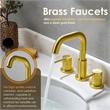 Versace 8. in Widespread 2-Handle Brass Bathroom Faucet in Brushed Gold