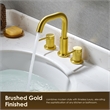 Versace 8. in Widespread 2-Handle Brass Bathroom Faucet in Brushed Gold