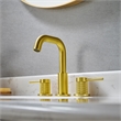 Versace 8. in Widespread 2-Handle Brass Bathroom Faucet in Brushed Gold