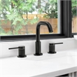 Versace 8. in Widespread 2-Handle Brass Bathroom Faucet in Matte Black