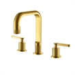 Wishful 8. in Widespread 2-Handle Brass Bathroom Faucet in Brushed Gold