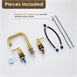 Wishful 8. in Widespread 2-Handle Brass Bathroom Faucet in Brushed Gold
