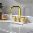 Wishful 8. in Widespread 2-Handle Brass Bathroom Faucet in Brushed Gold