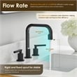 Wishful 8. in Widespread 2-Handle Brass Bathroom Faucet in Matte Black