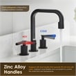 Wishful 8. in Widespread 2-Handle Brass Bathroom Faucet in Matte Black