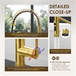 Nette Single-Handle Brass Kitchen Faucet with Pull Down Sprayer in Brushed Gold