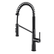 Nette Single-Handle Brass Kitchen Faucet with Pull Down Sprayer in Matte Black