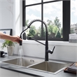 Nette Single-Handle Brass Kitchen Faucet with Pull Down Sprayer in Matte Black