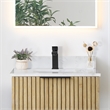 Fondis 24 in.W Engineered Stone Vanity Backsplash in Aosta White