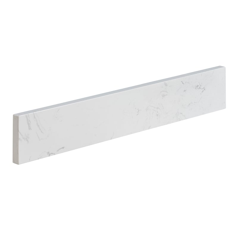 Fondis 24 in.W Engineered Stone Vanity Backsplash in Aosta White