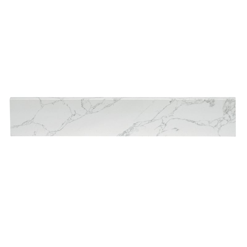 Fondis 24 in.W Engineered Stone Vanity Backsplash in Grain White
