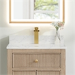 Fondis 24 in.W Engineered Stone Vanity Backsplash in Grain White