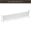 Fondis 24 in.W Engineered Stone Vanity Backsplash in Grain White