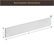 Fondis 30 in.W Engineered Stone Vanity Backsplash in Aosta White