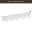 Fondis 30 in.W Engineered Stone Vanity Backsplash in Grain White
