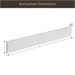 Fondis 36 in.W Engineered Stone Vanity Backsplash in Aosta White