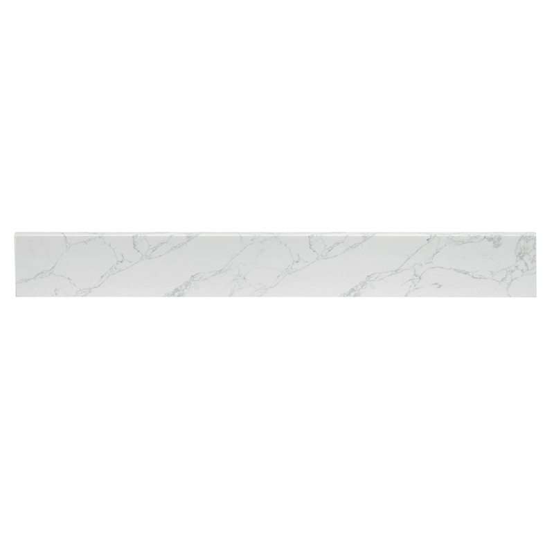 Fondis 36 in.W Engineered Stone Vanity Backsplash in Grain White