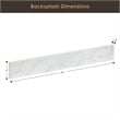 Fondis 36 in.W Engineered Stone Vanity Backsplash in Grain White