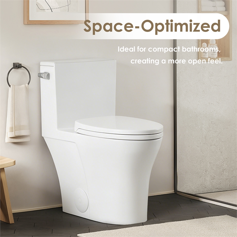 Soroca Side-Flush Elongated One-Piece White Ceramic Toilet with ADA Chair Height
