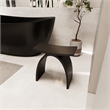 Camille 16.7 in. x 9.1 in. Resin Solid Surface Shower Stool in Matte Black