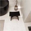 Camille 16.7 in. x 9.1 in. Resin Solid Surface Shower Stool in Matte Black