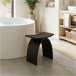 Camille 16.7 in. x 9.1 in. Resin Solid Surface Shower Stool in Matte Black