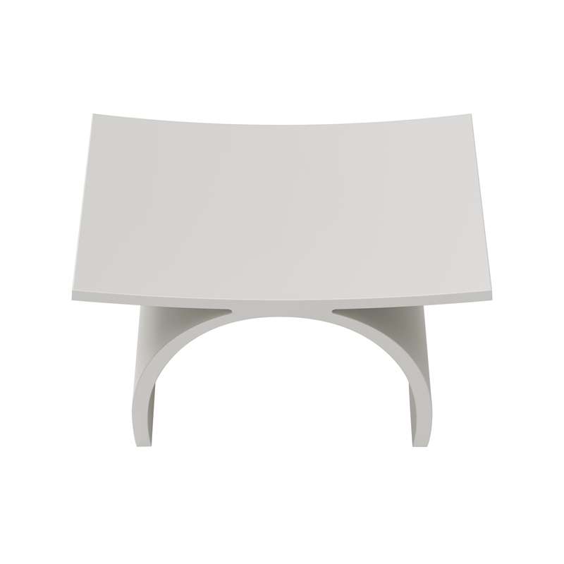 Camille 16.7 in. x 9.1 in. Resin Solid Surface Shower Stool in Matte White