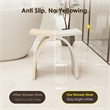 Camille 16.7 in. x 9.1 in. Resin Solid Surface Shower Stool in Matte White