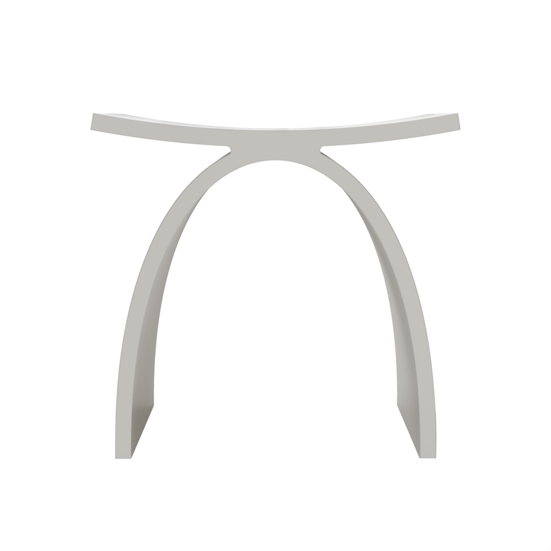 Camille 16.7 in. x 9.1 in. Resin Solid Surface Shower Stool in Matte White