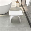 Camille 16.7 in. x 9.1 in. Resin Solid Surface Shower Stool in Matte White