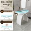 Camille 16.7 in. x 9.1 in. Resin Solid Surface Shower Stool in Matte White