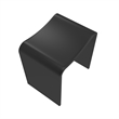 Bevis 15.7 in. x 11.8 in. Resin Solid Surface Shower Stool in Matte Black