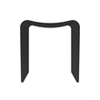 Bevis 15.7 in. x 11.8 in. Resin Solid Surface Shower Stool in Matte Black