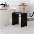 Bevis 15.7 in. x 11.8 in. Resin Solid Surface Shower Stool in Matte Black