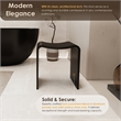 Bevis 15.7 in. x 11.8 in. Resin Solid Surface Shower Stool in Matte Black