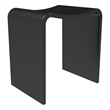 Bevis 15.7 in. x 11.8 in. Resin Solid Surface Shower Stool in Matte Black