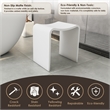 Bevis 15.7 in. x 11.8 in. Resin Solid Surface Shower Stool in Matte White