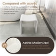 Bevis 15.7 in. x 11.8 in. Resin Solid Surface Shower Stool in Matte White
