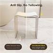 Bevis 15.7 in. x 11.8 in. Resin Solid Surface Shower Stool in Matte White