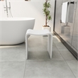 Bevis 15.7 in. x 11.8 in. Resin Solid Surface Shower Stool in Matte White