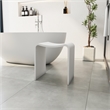 Bevis 15.7 in. x 11.8 in. Resin Solid Surface Shower Stool in Matte White