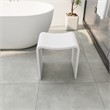 Bevis 15.7 in. x 11.8 in. Resin Solid Surface Shower Stool in Matte White