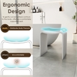 Bevis 15.7 in. x 11.8 in. Resin Solid Surface Shower Stool in Matte White